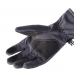 Перчатки с длинными пальцами утепленные, черные с белой отстрочкой на ладонях