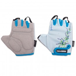 Перчатки велосипедные детские, Lavender, белые