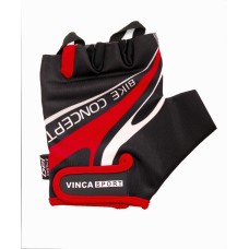 Перчатки велосипедные мужские гелевые вставки черные с красным