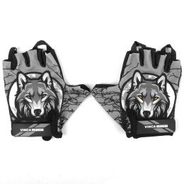 Перчатки велосипедные, WOLF, черные