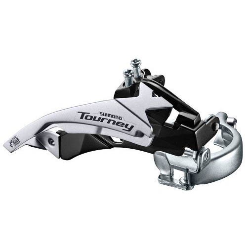Переключатель передний 3x6/7 ск Shimano FD-TY500-TS6, ниж.хомут 34.9/31.8, ун. тяга, 66-69 град
