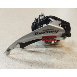 Переключатель передний Shimano Tourney FD-TZ500, универсальная тяга, хомут 31.8, максимальная звезда 42Т