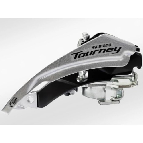 Переключатель передний Shimano Tourney FD-TZ500, универсальная тяга, хомут 34.9, максимальная звезда 42Т