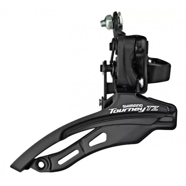 Переключатель передний SHIMANO TZ500, 3x6/7 ск., хомут 28.6, 42Т нижняя тяга, черный