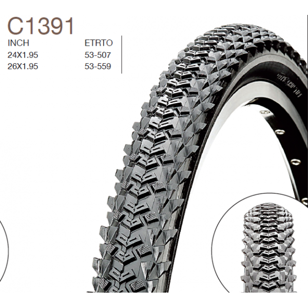 Покрышка 24"x1,95CST ТRACTION C1391 Mountain