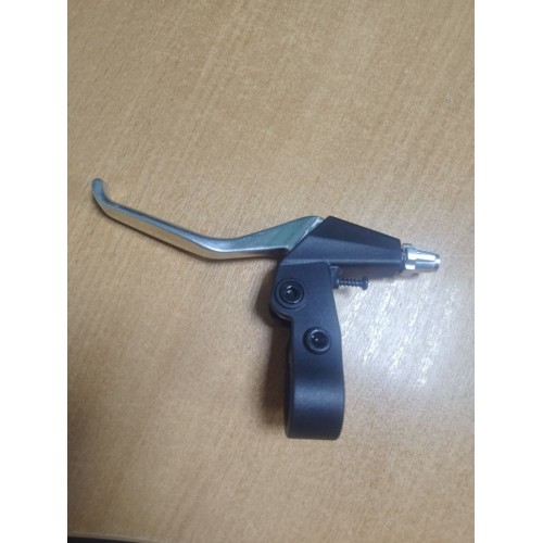 Ручка тормоза левая JAK, пласт. корпус, алюм рычаг, хром