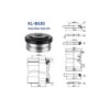 Рулевая колонка KENLI KL-B530, интегрированная, 1.1/8"х30d, алюминий, высота 9мм, промподшипники 41.8dх45гр х45гр, 7частей