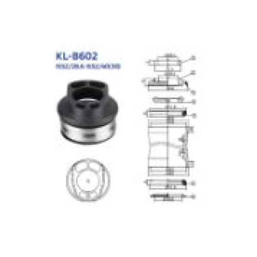 Рулевая колонка KENLI KL-B602, интегрированная, 1.1/8"х39.8d, алюминий/нилон, высота 19.5мм, промподшипники 51.8dх45гр х45гр, 7 частей