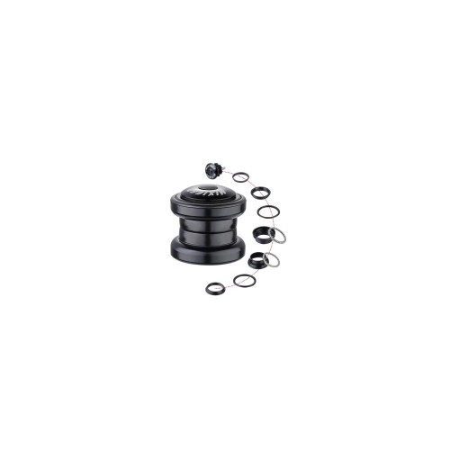 Рулевая колонка MIXIEER, 1-1/8", безрезьбовая, EC 34 / 28.6  EC 34/30, подшипники 5/32"x20- 2шт, с якорем, высота 24.5мм, черная