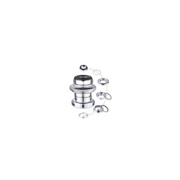 Рулевая колонка MIXIEER, 1", резьбовая, EC 30/25.4-24T  EC 30/27, подшипники 5/32"x16- 2шт, высота 35мм, серебристая