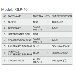 Рулевая колонка MIXIEER QLP-40 размер 1-1/8"х41,8х52х39,8/30 высота 11мм пром.подш.