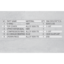 Рулевая колонка MIXIEER QLP-40E размер 1-1/8"х41,8х30 высота 19,5мм пром.подш.