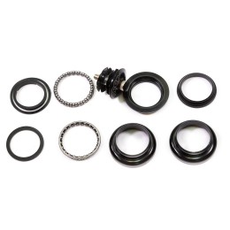 Рулевая колонка NECO, 1-1/8", безрезьбовая, EC 34/28,6  EC 34/30, подшип. 5/32"x22- 2шт, с якорем, высота 25 мм, черн.