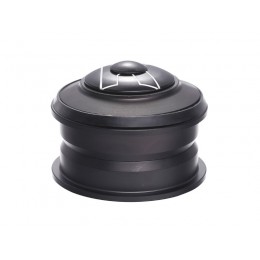 Рулевая колонка, полуинтегрированная, промподшипники, 1.1/8”x44x30 мм, высота 12 мм, в комплекте с якорем, цвет черный.