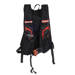 Рюкзак с гидратором COMIRON PATAGONIA отсек для воды на молнии, карман для бутылки, черный-красный