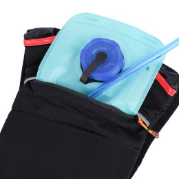 Рюкзак с гидратором COMIRON PATAGONIA отсек для воды на молнии, карман для бутылки, черный-красный