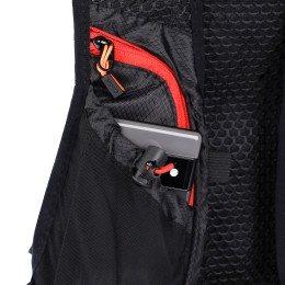 Рюкзак с гидратором COMIRON PATAGONIA отсек для воды на молнии, карман для бутылки, черный-красный