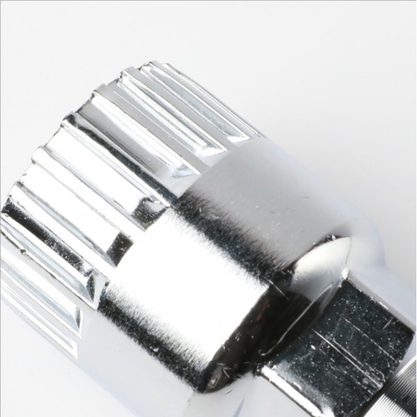 Съемник каретки-картриджа BLACK TOOLS CT28, углеродистая сталь, захват под вороток 1/2" / ключ 21 мм, хромированный