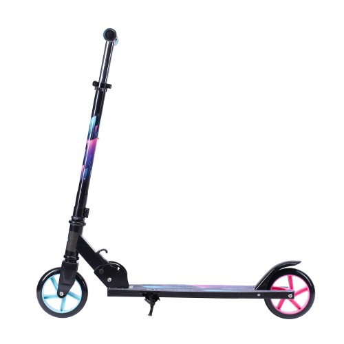 Самокат 2-х колесный COMIRON 145мм Сlassic GT2021-G3 / Cybertech /, розовый/голубой (грипсы черно-голубые)