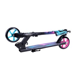 Самокат 2-х колесный COMIRON 145мм Сlassic GT2021-G3 / Cybertech /, розовый/голубой (грипсы черно-голубые)