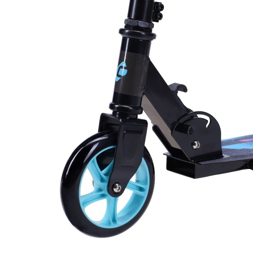 Самокат 2-х колесный COMIRON 145мм Сlassic GT2021-G3 / Cybertech /, розовый/голубой (грипсы черно-голубые)