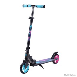 Самокат 2-х колесный COMIRON 145мм Сlassic GT2021-G3 / Cybertech /, розовый/голубой (грипсы черно-голубые)