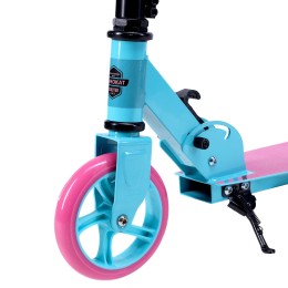 Самокат 2-х колесный COMIRON 145мм Сlassic GT2021-С4, розовый/голубой (грипсы розово-черные)