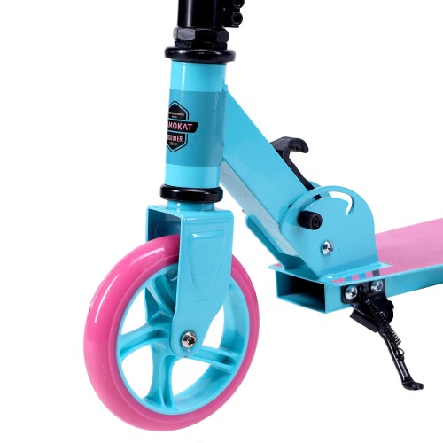 Самокат 2-х колесный COMIRON 145мм Сlassic GT2021-С4, розовый/голубой (грипсы розово-черные)