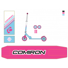 Самокат 2-х колесный COMIRON 200мм Classic GT23-C4, розовый