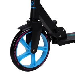 Самокат 2-х колесный Woohooo Vibex / колеса 200мм / Cybertech Bicolor, черный/голубой/розовый