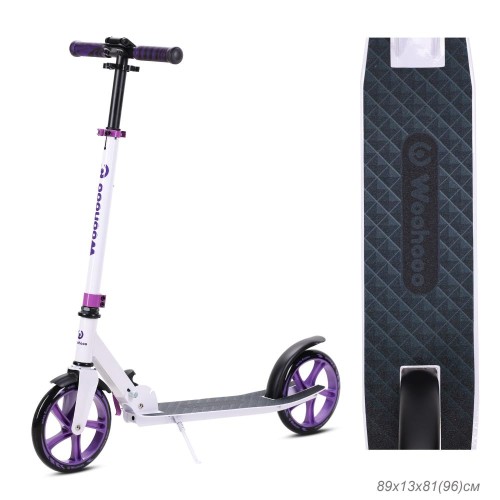 Самокат 2-х колесный Woohooo Vibex / колеса 200мм / Ice Purple, белый/фиолетовый