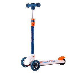 Самокат 3-х колесный COMIRON SUNNY GT806-3, бело-синий оранжевый