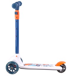Самокат 3-х колесный COMIRON SUNNY GT806-3, бело-синий оранжевый