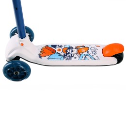Самокат 3-х колесный COMIRON SUNNY GT806-3, бело-синий оранжевый