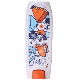 Самокат 3-х колесный COMIRON SUNNY GT806-3, бело-синий оранжевый