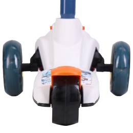 Самокат 3-х колесный COMIRON SUNNY GT806-3, бело-синий оранжевый