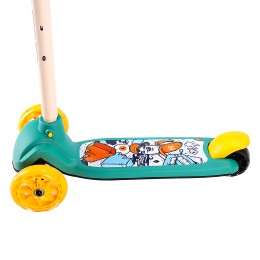 Самокат 3-х колесный COMIRON SUNNY GT806-5 зеленый желтый