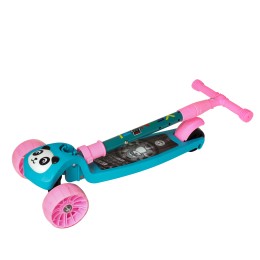 Самокат 3-х колесный COMIRON Yeenot Панда E300/1, голубой/розовый