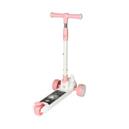 Самокат 3-х колесный COMIRON Yeenot Зайчик JLBB-808 без сиденья, розовый/белый