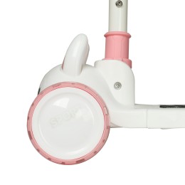 Самокат 3-х колесный COMIRON Yeenot Зайчик JLBB-808 без сиденья, розовый/белый