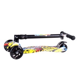 Самокат 3-х колесный JP-MG-03BZ1 граффити  светятся колеса