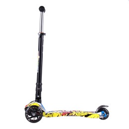 Самокат 3-х колесный JP-MG-03BZ1 граффити  светятся колеса