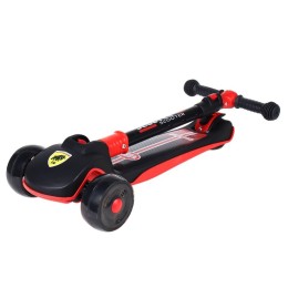 Самокат 3-х колесный SCOOTER 109A, ЧЕРНЫЙ/красный