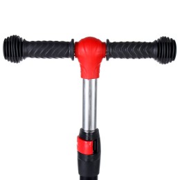 Самокат 3-х колесный SCOOTER 109A, ЧЕРНЫЙ/красный