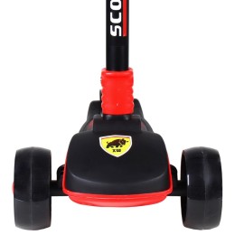Самокат 3-х колесный SCOOTER 109A, ЧЕРНЫЙ/красный