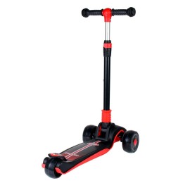 Самокат 3-х колесный SCOOTER 109A, ЧЕРНЫЙ/красный