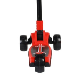 Самокат 3-х колесный SCOOTER 109A, КРАСНЫЙ/черный
