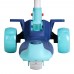 Самокат 3-х колесный SCOOTER Aero ML-718 с музыкой, фонарем, светящимися колесами, синий/голубой