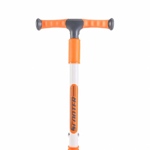 Самокат 3-х колесный SCOOTER Hyper / HQ-905 МУЗЫКАЛЬНЫЙ, оранжевый/серый