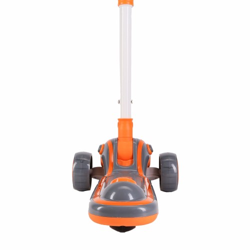 Самокат 3-х колесный SCOOTER Hyper / HQ-905 МУЗЫКАЛЬНЫЙ, оранжевый/серый